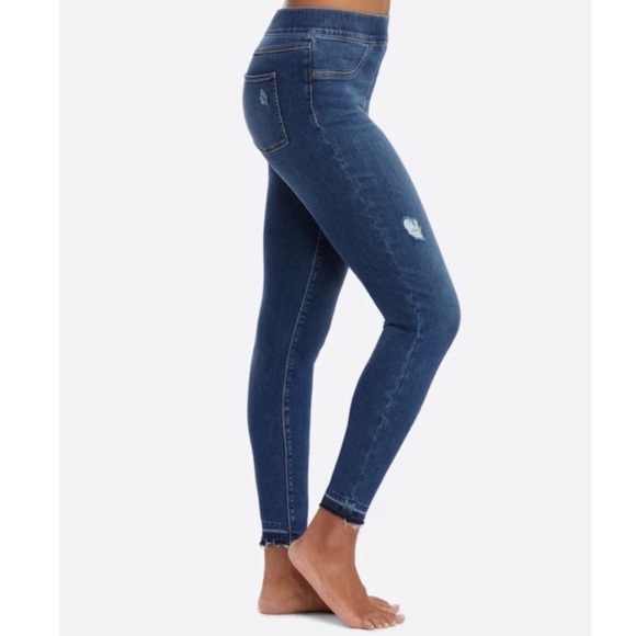Spanx Distressed Ankle Denim Skinny Jean - Picture 2 of 7